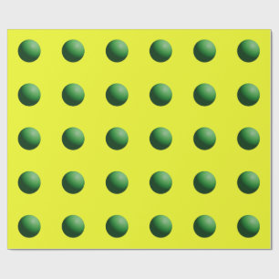 Green on Yellow Wrapping Paper