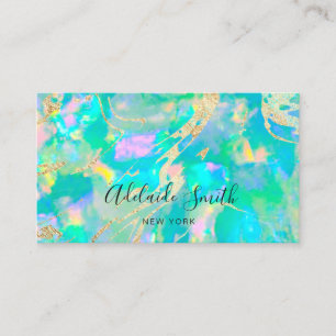 green opal stone photo Business Card