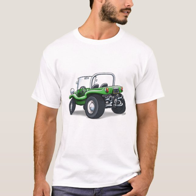 green open topped beach buggy T-Shirt (Front)