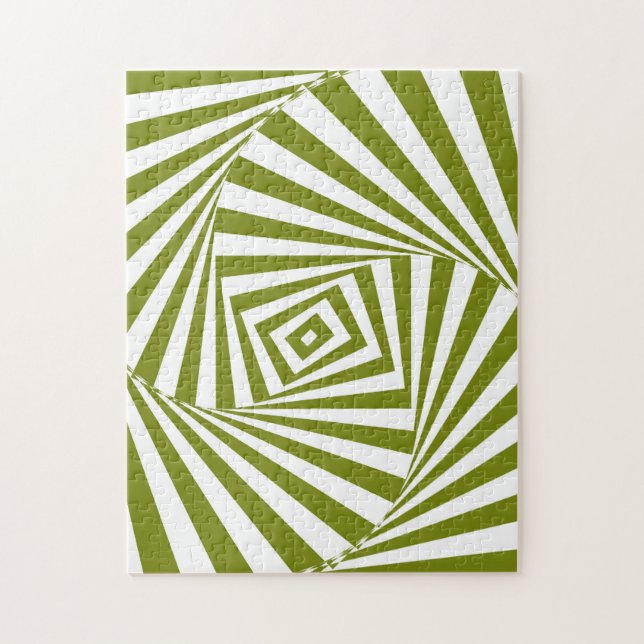 Green optical illusion jigsaw puzzle (Vertical)