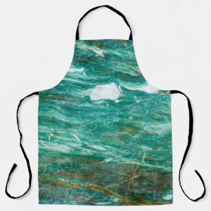 Green or Emerald Marble texture background Apron