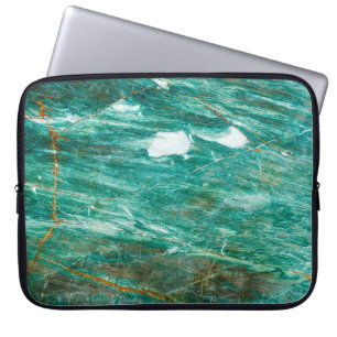 Green or Emerald Marble texture background Laptop Sleeve