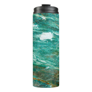 Green or Emerald Marble texture background Thermal Tumbler