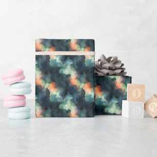 Green & Orange Abstract Wrapping Paper