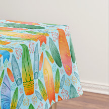 Green Orange & Blue Summer Surfing Surfboards