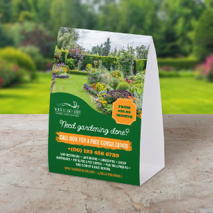 Green Orange Gardening Landscaping Lawncare