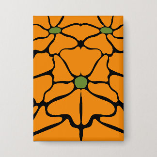 Green & Orange Modern Abstract Floral
