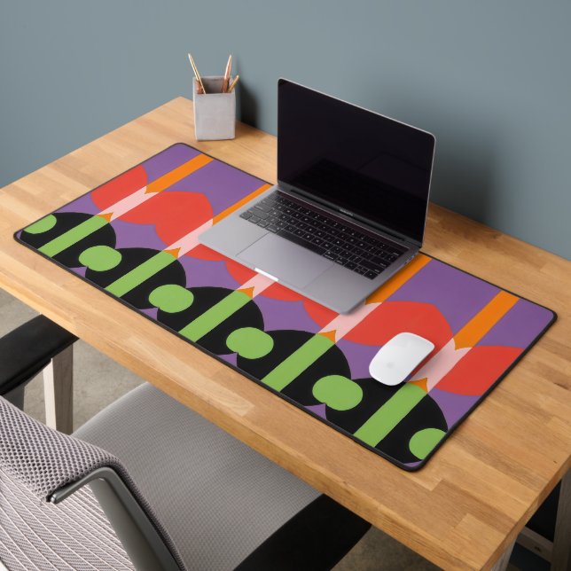 Green orange purple black 7 DM Desk Mat (Office 2)