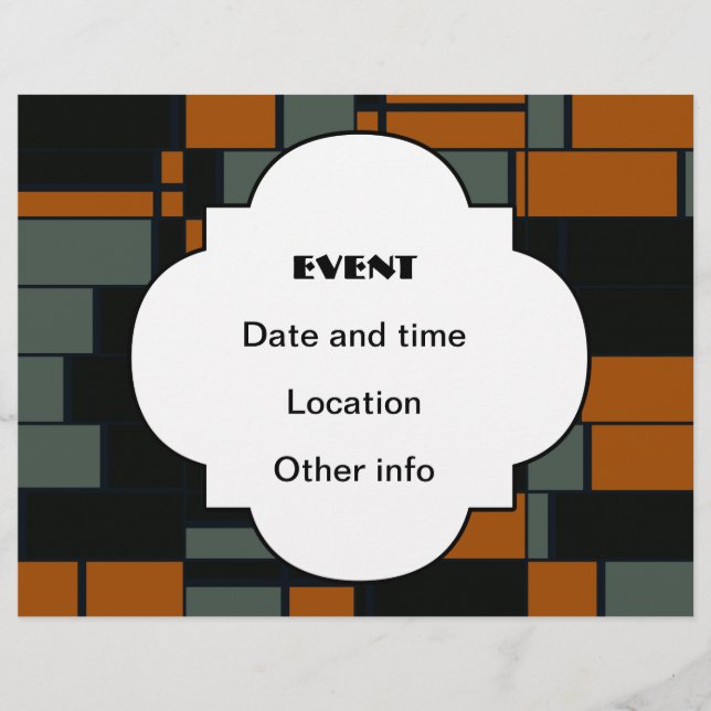 Green orange rectangles flyer (Front)