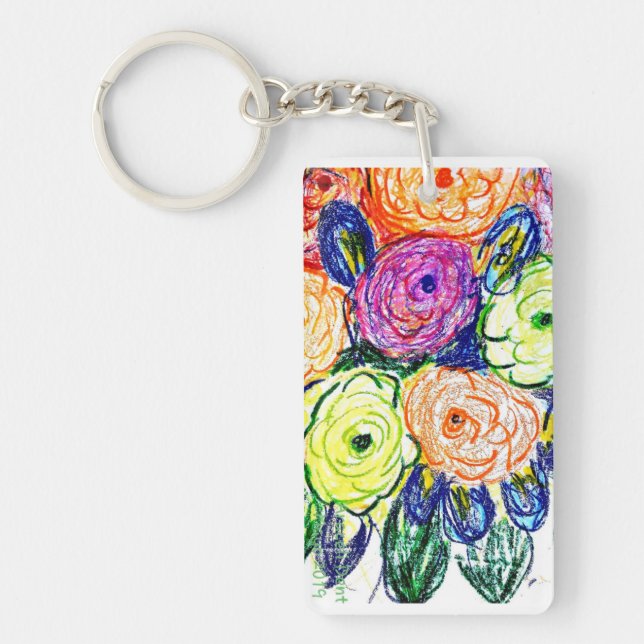 Green Orange Rosaa Key Ring (Front)
