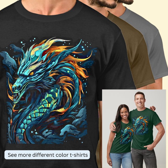 Green Orange Sea Dragon T-Shirt (Creator Uploaded)