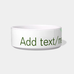 Green orange stripes add name text message simple bowl