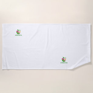 Green & Orange Stylish Bathroom Towel