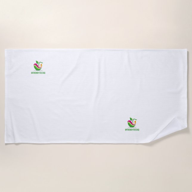 Green & Orange Stylish Bathroom Towel (Front)