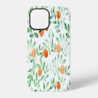 Green Orange Tangerine Provence Watercolor
