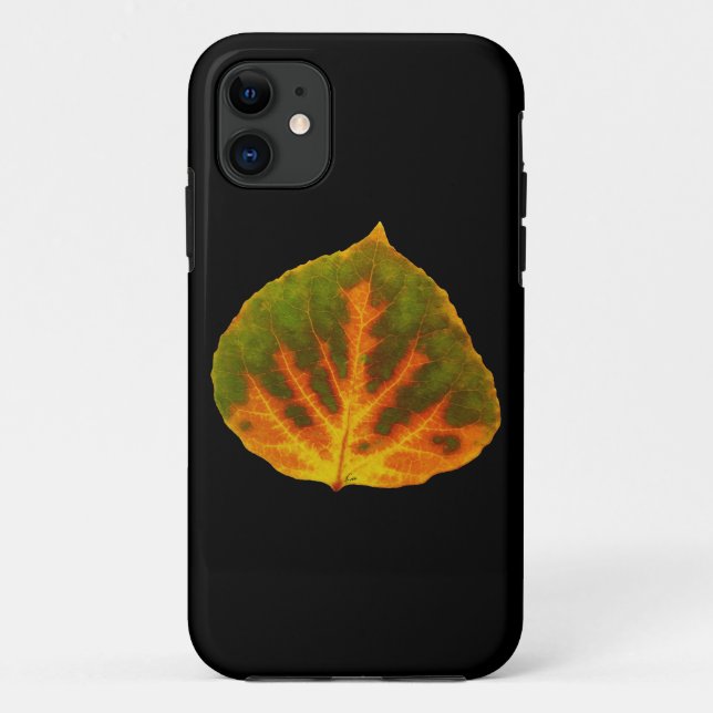 Green Orange & Yellow Aspen Leaf #1 Case-Mate iPhone Case (Back)