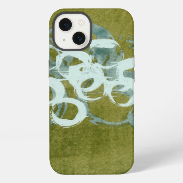 Green Orbs I iPhone Case (Back)