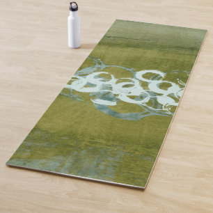 Green Orbs I Yoga Mat