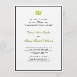 Green Orchid Invitation