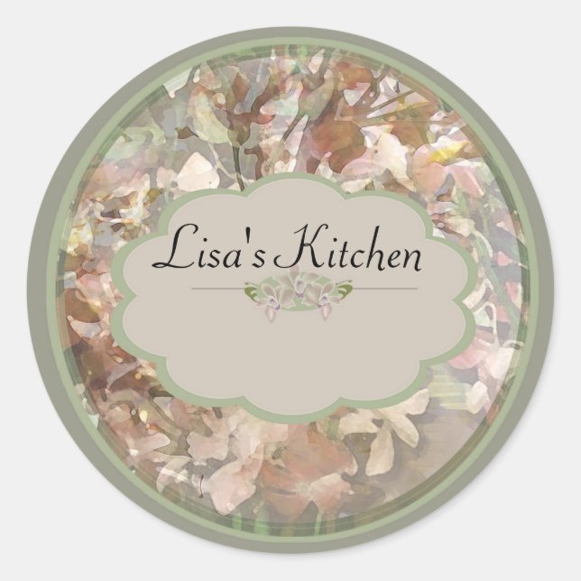 Green Orchids Spice jar labels (Front)