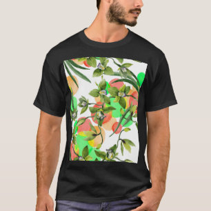 Green orchids: watercolor floral seamless. T-Shirt