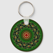 Green ornate natural fractal ornament