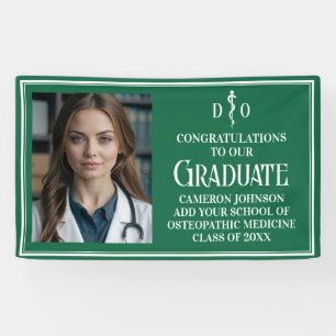 Green Osteopathic Medical School Graduation Party Banner