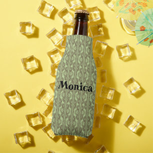 Green Oval Chains  Bottle Cooler