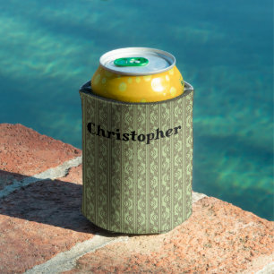 Green Oval Chains Can Cooler
