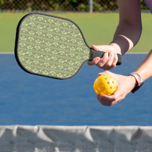 Green Oval Chains Pickleball Paddle
