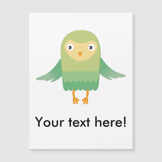 Green owl cartoon (Front)