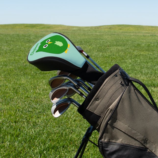 Green Owl Design Golf Head Cover (In Situ)