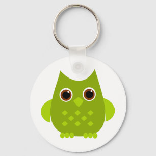 Green Owl Key Ring