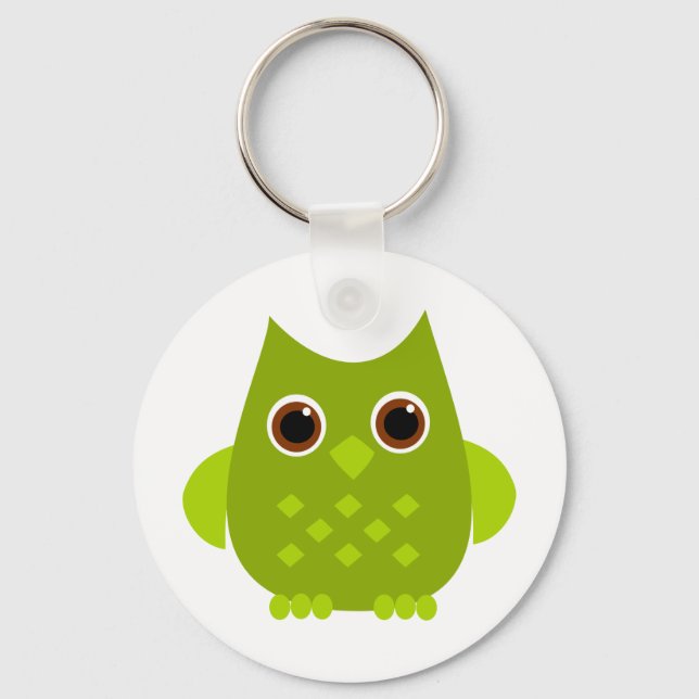 Green Owl Key Ring (Front)