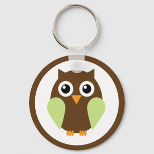 Green Owl Key Ring