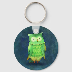 Green Owl Keychain