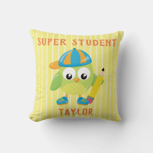 Green Owl Super Student Cushion