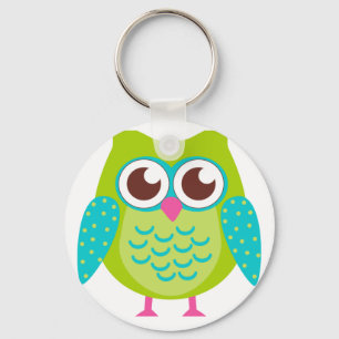 Green Owls Gift Key Ring