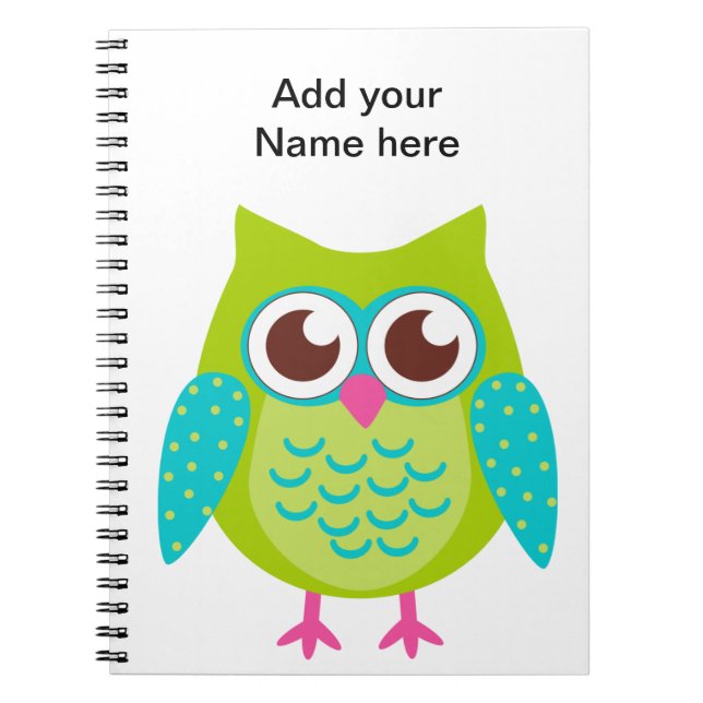 Green Owls Gift Notebook (Front)