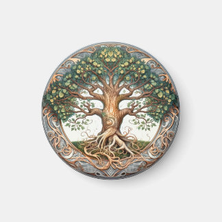 Green Pagan Tree of Life  Magnet