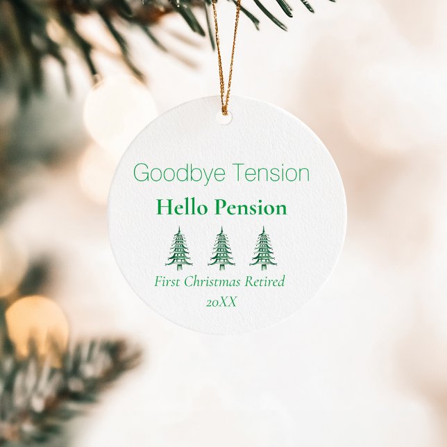 Green Pagoda Christmas Trees Retirement 1-Photo  Ceramic Ornament (Green Pagoda Christmas Trees Retirement 1-Photo Ceramic Ornament)