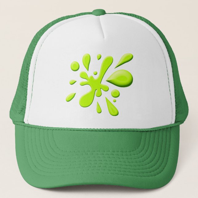 Green Paint Splodge Trucker Hat (Front)