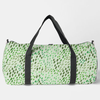 Green Painted Dots Duffle Bag