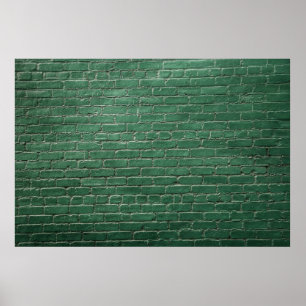 Green painted wall poster