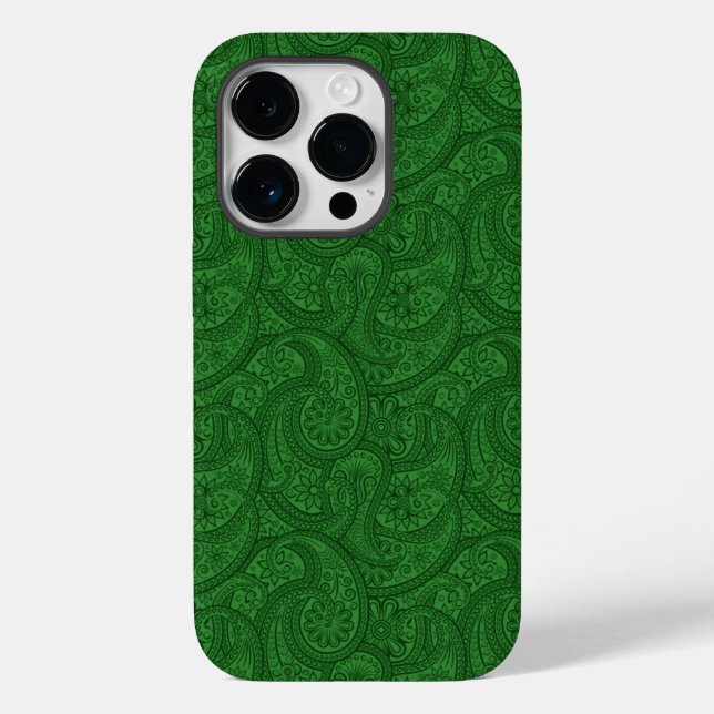 Green Paisley Case-Mate iPhone Case (Back)