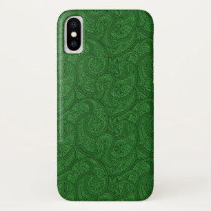 Green Paisley iPhone X Case