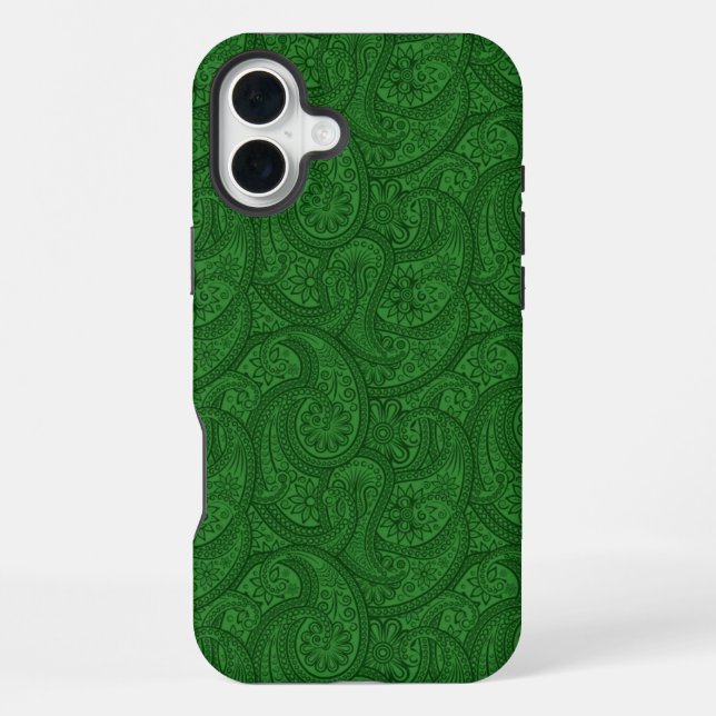 Green Paisley iPhone Case (Back)