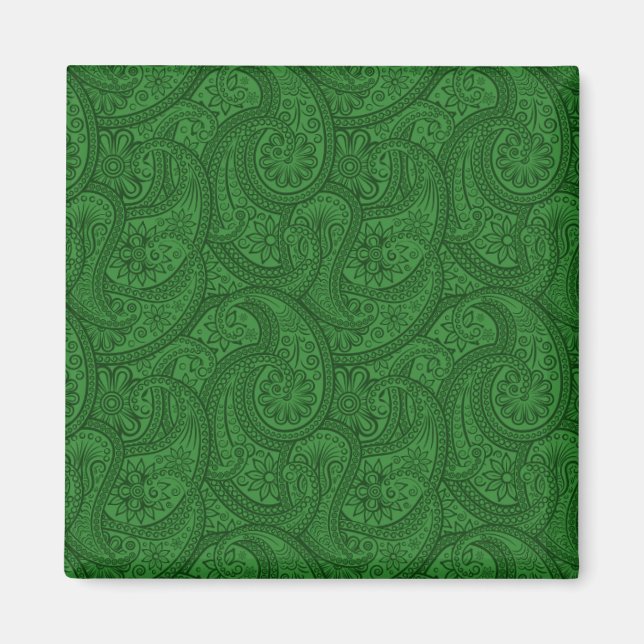 Green Paisley Magnet (Front)
