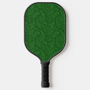 Green Paisley Pickleball Paddle