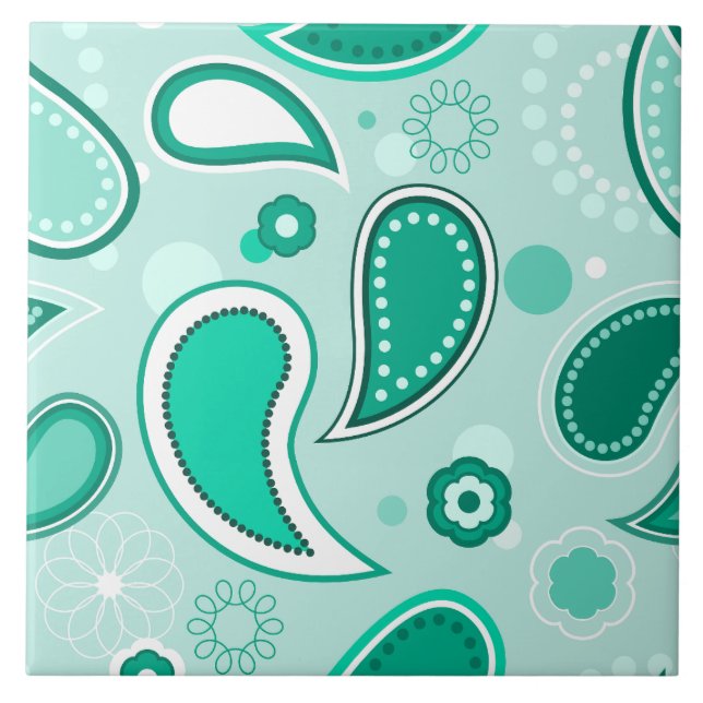 green paisley tile (Front)